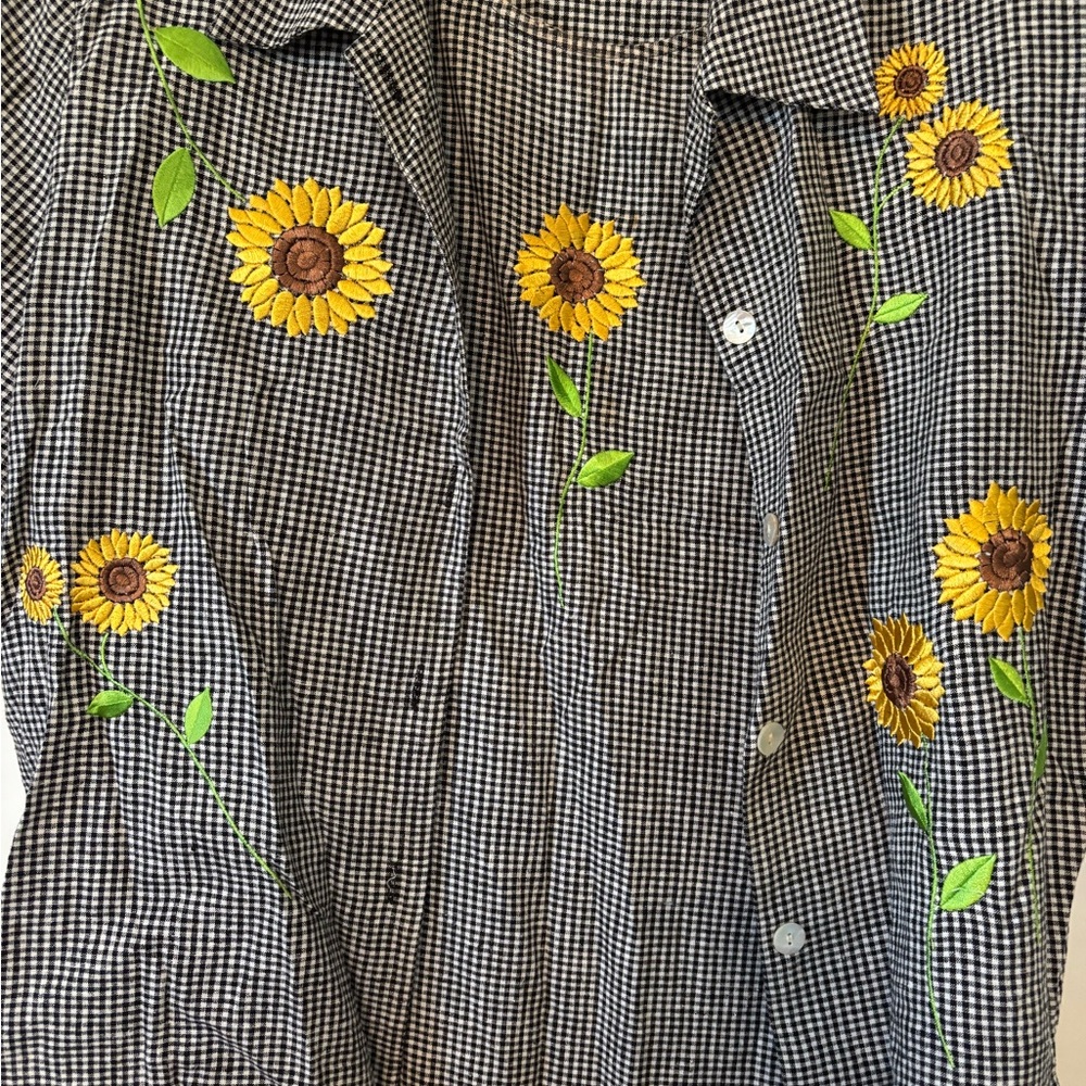 Vintage Sunflower 2 piece set Dress/Top - Picture 2 of 14